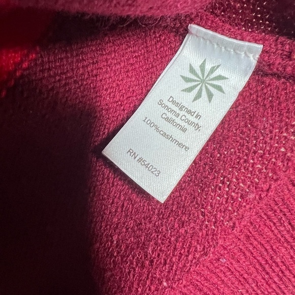 Athleta Cashmere Lodge Sweater Chianti Stripe XS - Picture 6 of 12